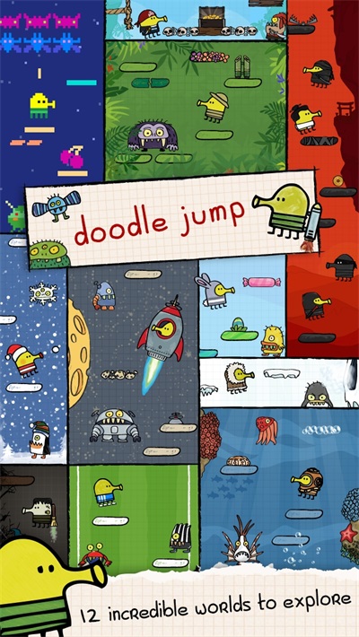 涂鸦跳跃doodle jump截图1